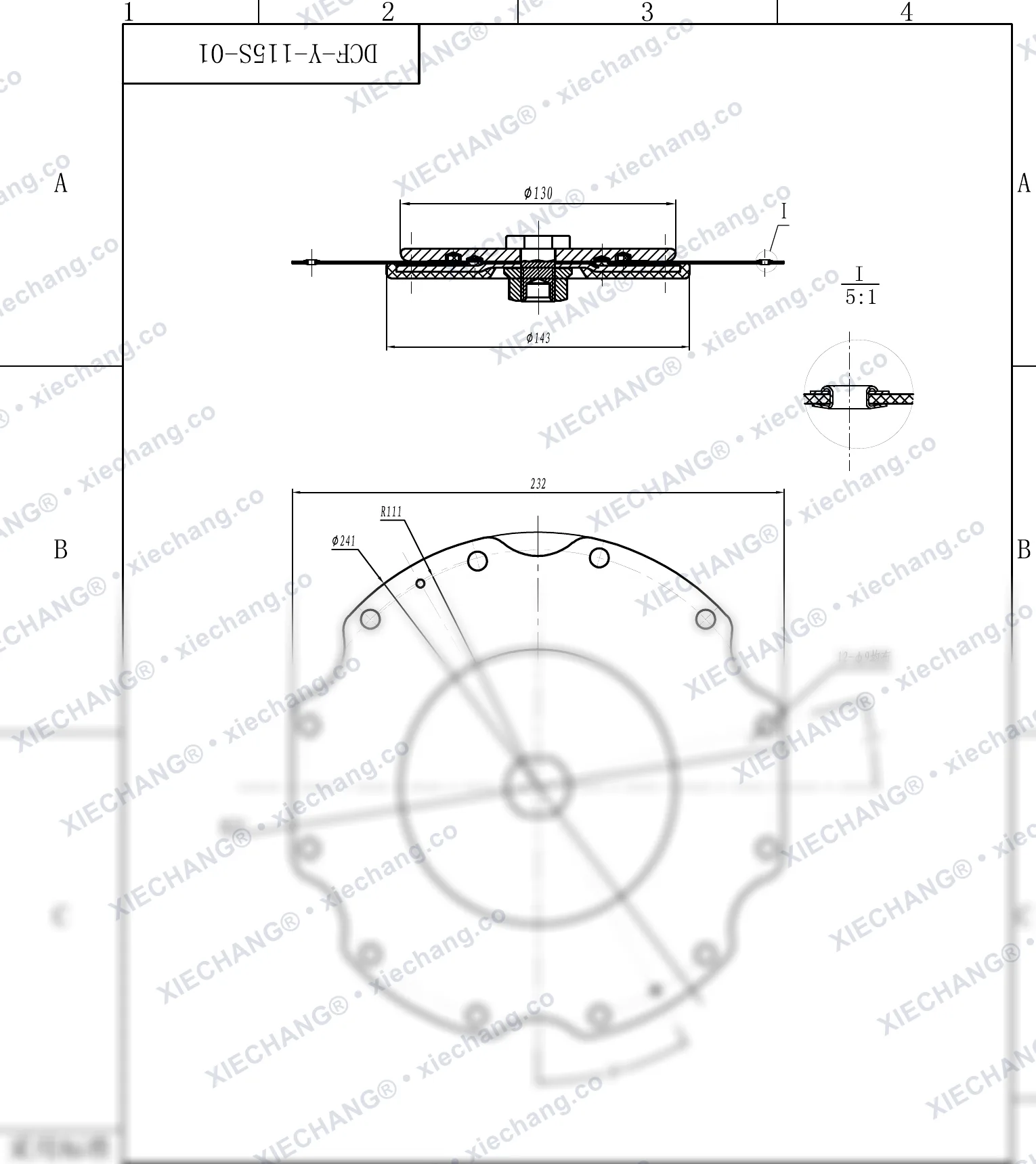 DCF-Y-115S-01 — Desenho de montagem