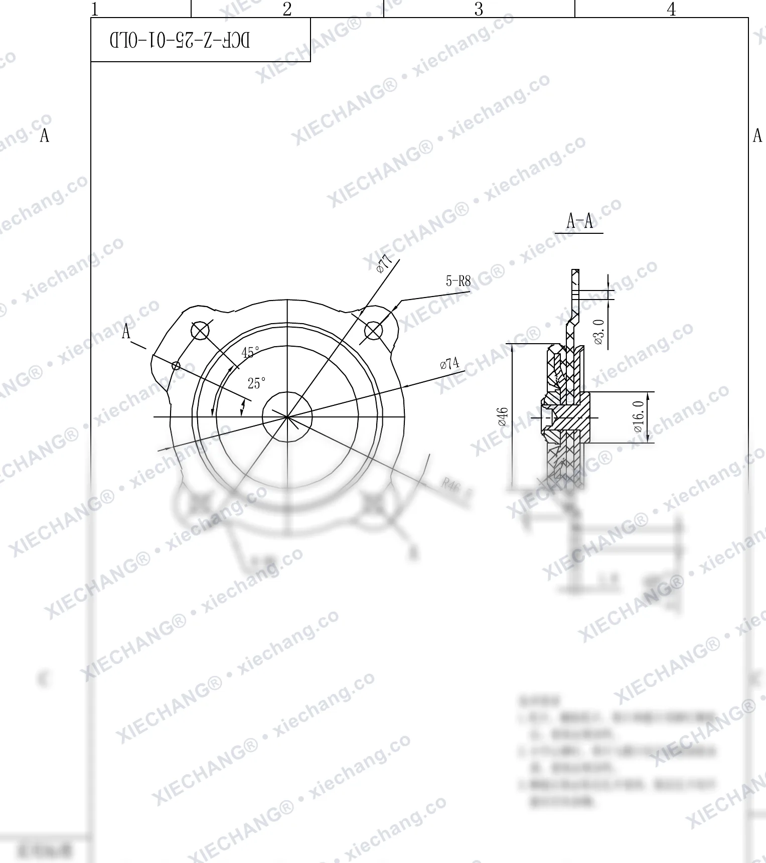 DCF-Z-25-01-OLD · DN25 — Desenho de montagem
