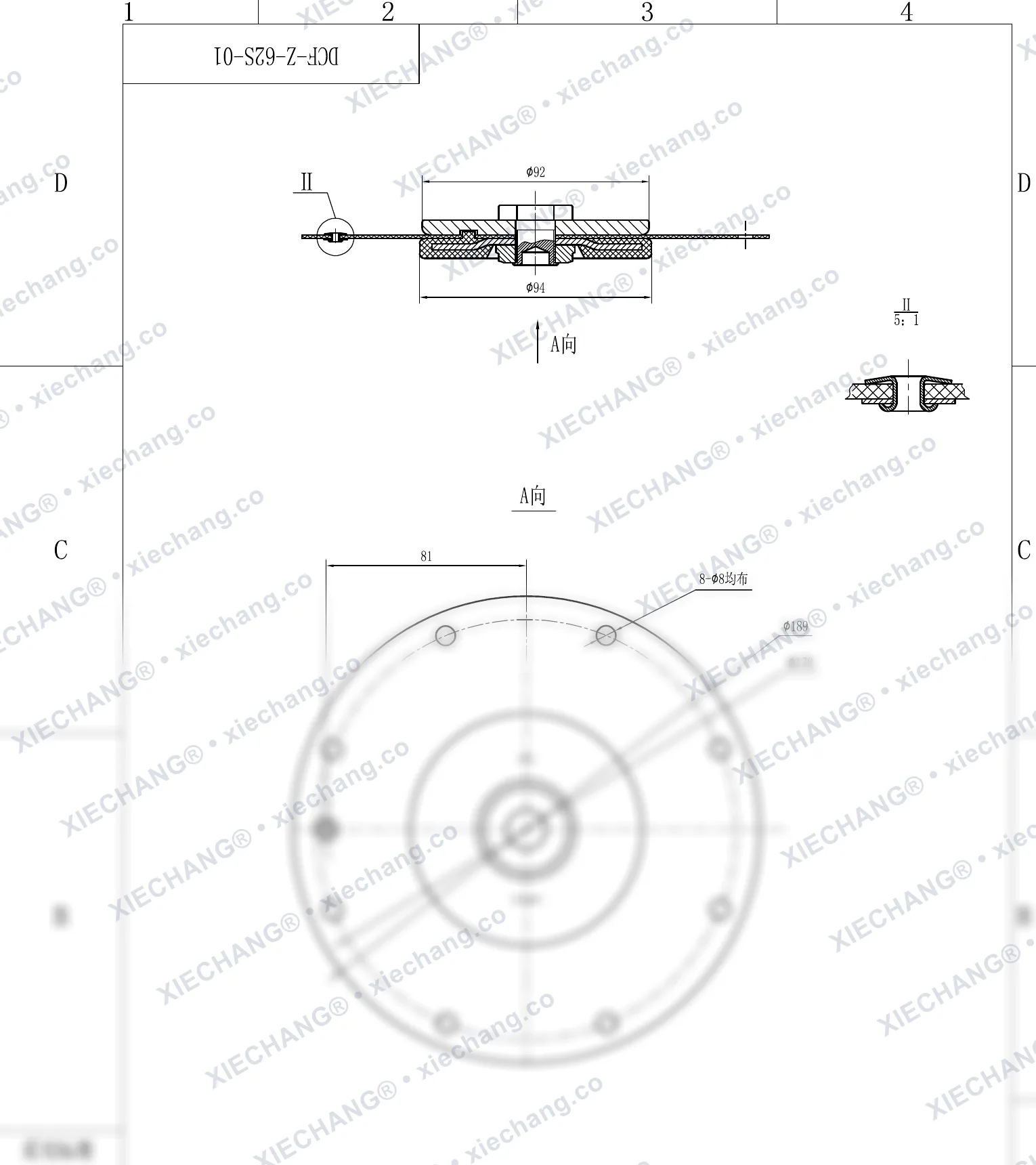 DCF-Z-62S-01 — Desenho de montagem