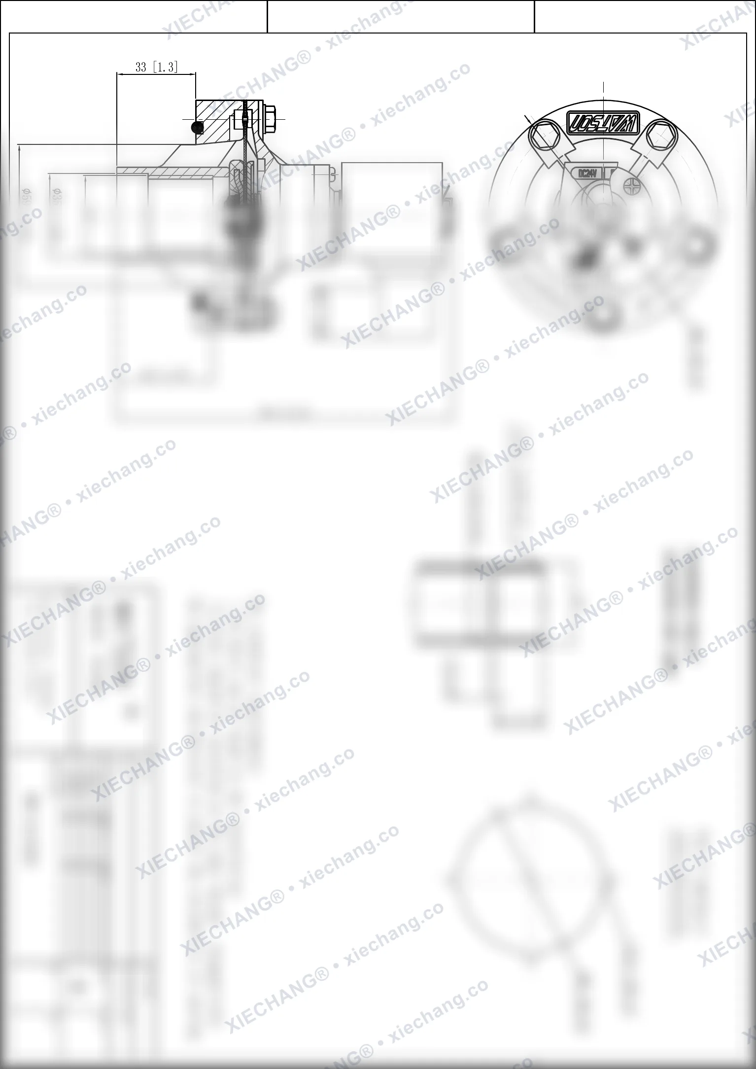 WPS-CA/EG25 · válvula submersa — Desenho de instalação