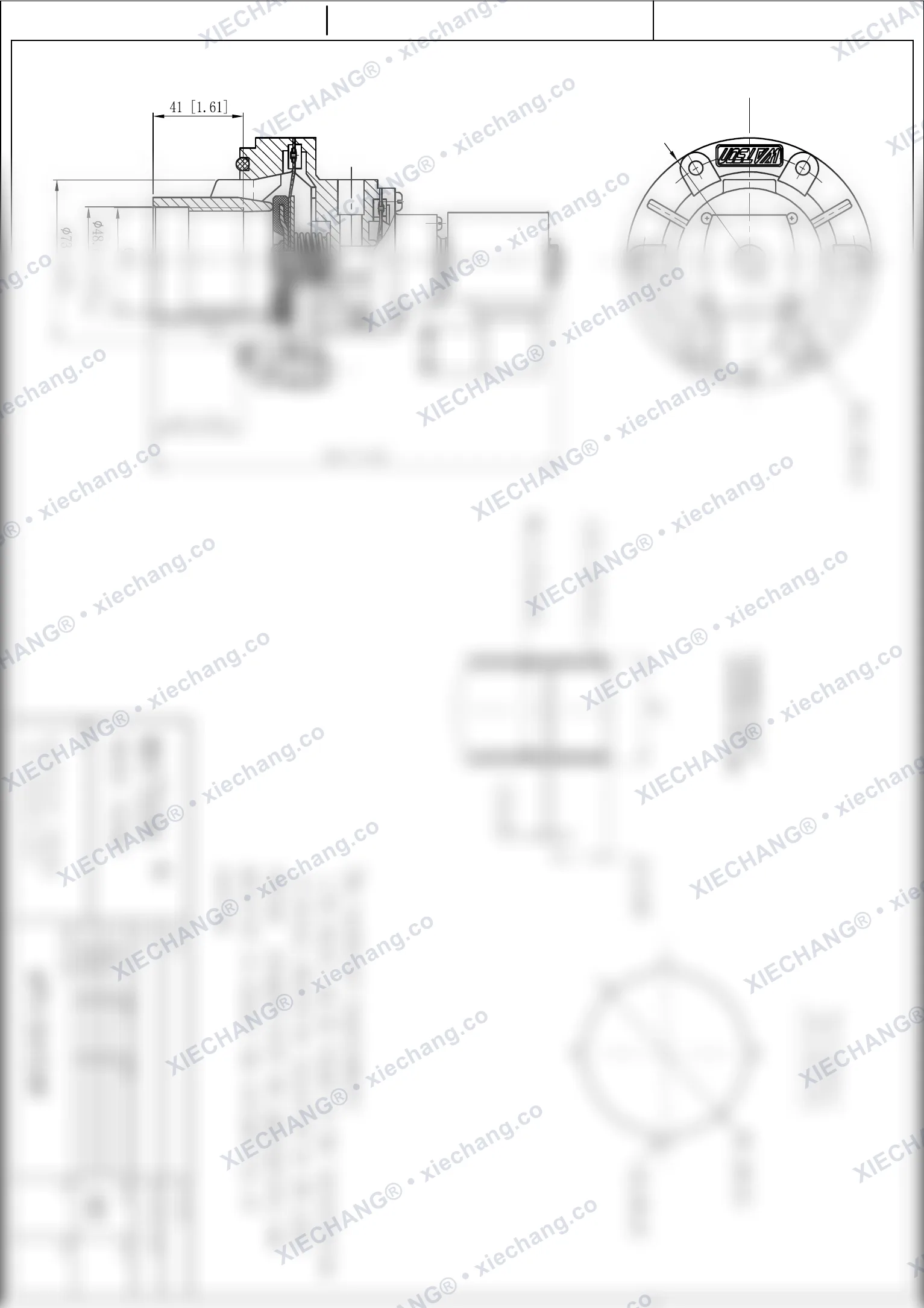 WPS-CA/EG40 · válvula submersa — Desenho de instalação