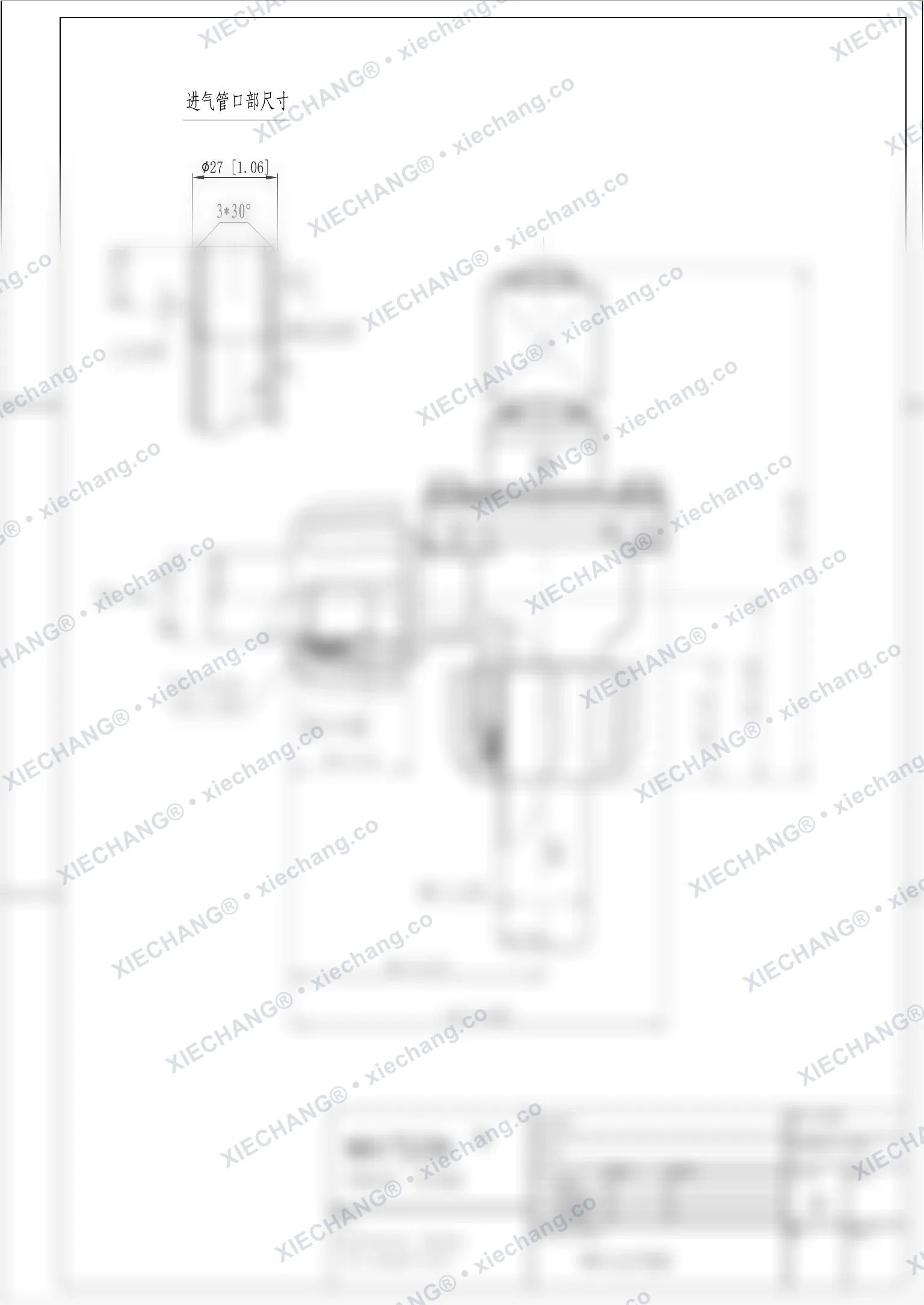 WPS-CA/TD20 · válvula com rosca externa / à prova de chama — Desenho de instalação