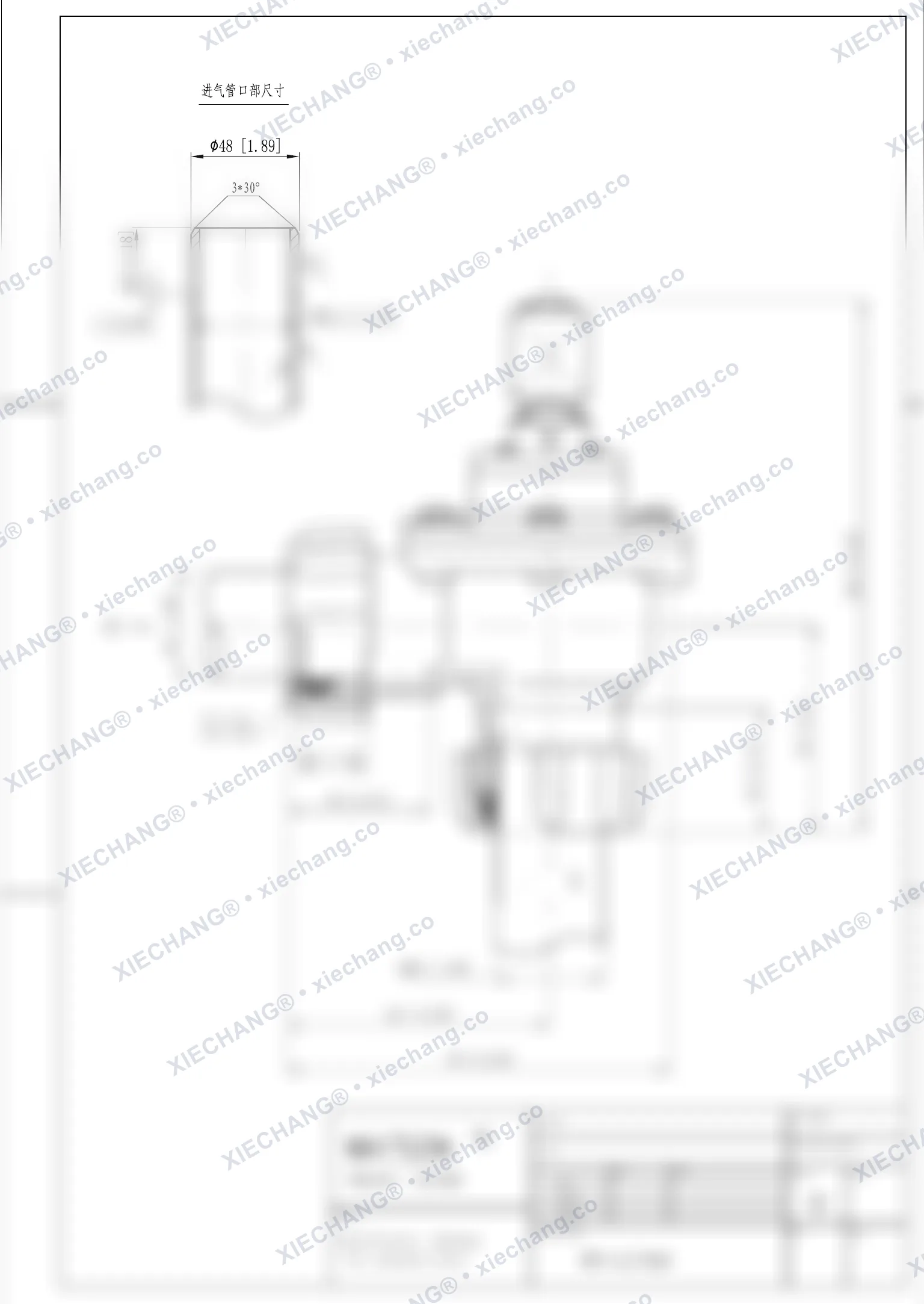 WPS-CA/TD40 · válvula com rosca externa / à prova de chama — Desenho de instalação