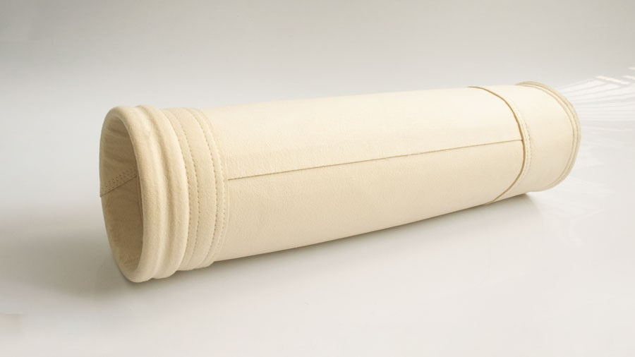 Manga filtrante PPS / PTFE de alta temperatura para gases de combustão corrosivos